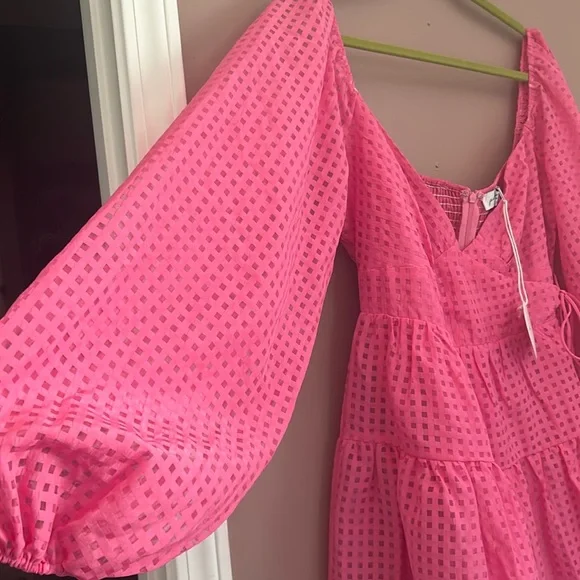 NWT Petal & Pup AUGUSTA LONG SLEEVE MINI DRESS - MAGENTA Size XL - Picture 16 of 16